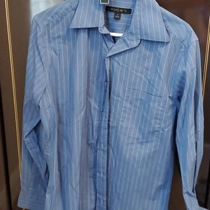 Long sleeve button up blue shirt